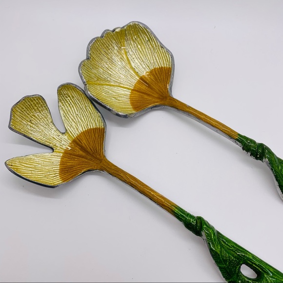 NWT Floral Themed Salad Serving Set - Picture 5 of 6